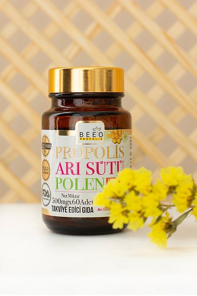 Bee`o Up Propolis Bee Milk Pollen Suction Tablet 500 mg x 60 Pieces
