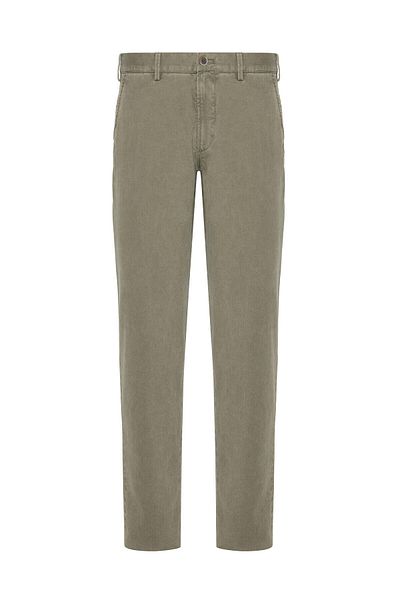 Hiltl Green Textured Cotton Elastan Slim Fit Chino Men's Trousers