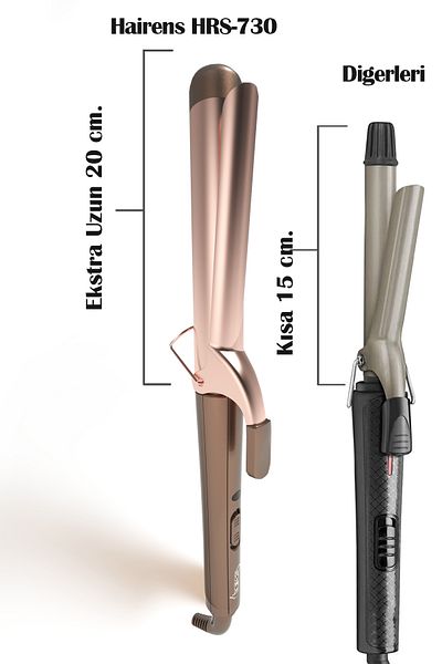 Hairens Hrs-730 Ceramic Long Hair Curling Iron 32 Mm.