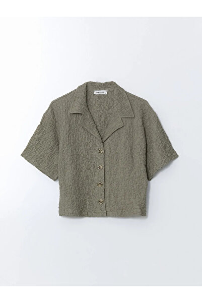 LC Waikiki Lcw Vision Light Khaki Textured Women's Shirt