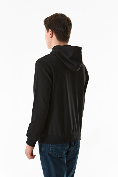 Fulla Moda Φούτερ τσέπης καγκουρό με στάμπα με κουκούλα