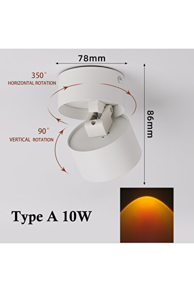 Choice مصباح سقف LED من النوع A بقوة 10 واط، يعمل بتقنية الإضاءة الغروبية، مزود بجهاز عرض ليلي، مصباح سقف مبتكر