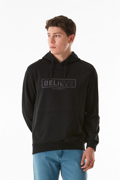 Fulla Moda Φούτερ με κουκούλα με στάμπα Believe