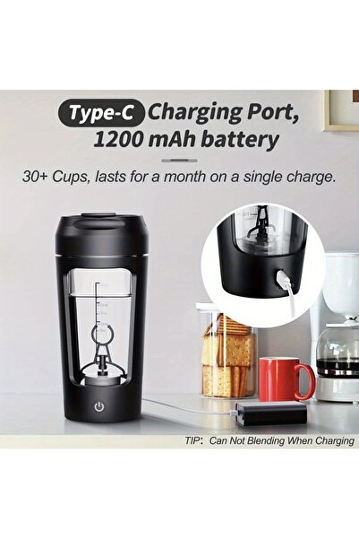 Choice black 500ML Electric Protein Powder Mixing Cup Automatic Shaker Bottle Mixer Shake Bottle Milk Coffe