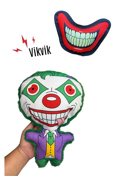 Havhav Halloween Themed Dog Toy Set with Sound Plush Joker and Joker Mouth Dog Toys