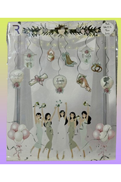 ALYA -BUTIK 10 parça  Bride To Be tavan salkıt süs seti 10 parça