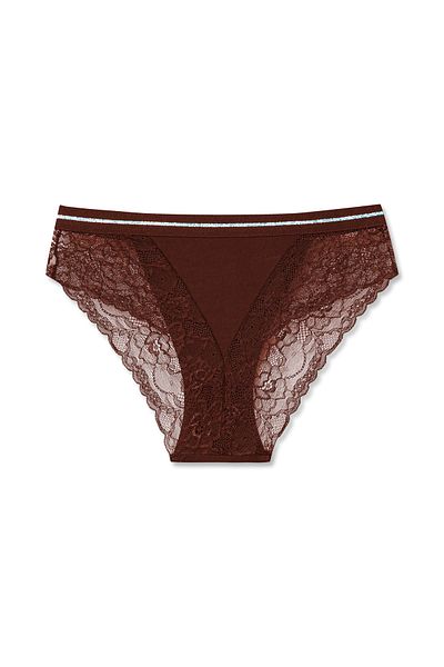 HNX Γυναικεία εσώρουχα Interlock Lace Λεπτομερή γκλίτερ μέσης από καουτσούκ