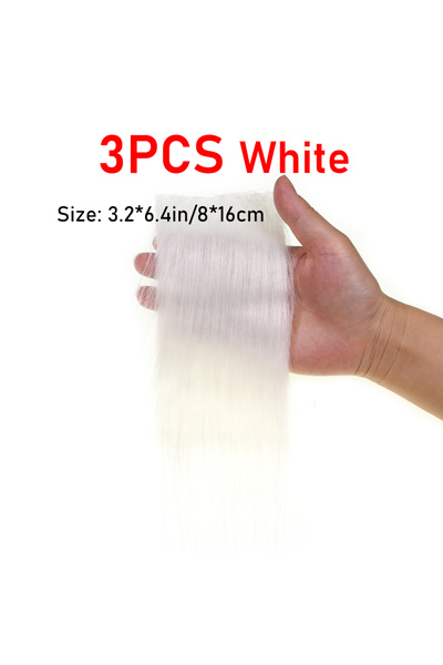 Choice 3 قطع بيضاء من 3 قطع من ألياف صناعية ناعمة طويلة الشعر مصنوعة من فرو ص...