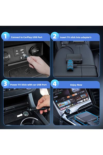 Choice OTTOCAST Car TV Mate Converter for Fire Google TV Stick to OEM Wired CarPlay Car for Watch TV Vid...