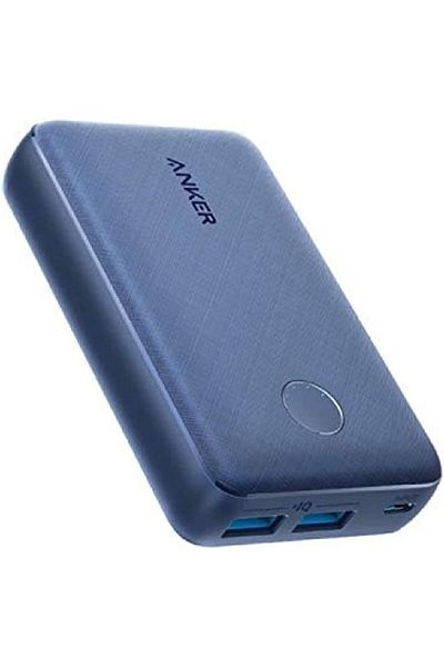 Anker PowerCore 10000 mAh Power Bank with Dual USB Ports (USB-A), Blue