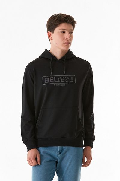 Fulla Moda Φούτερ με κουκούλα με στάμπα Believe