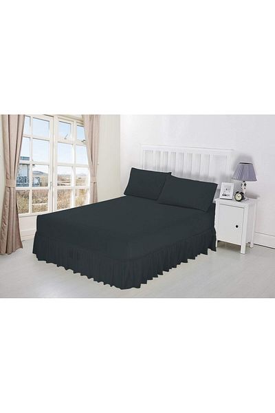 Zarif Home Double Bed Base Frilly Sofa Set