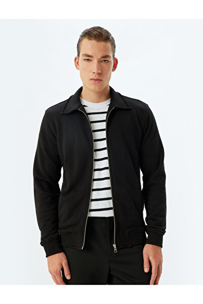 Koton Schwarze Herren-Erwachsenenjacke 5WAM50023MK