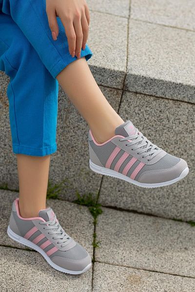 brosco Pantofi sport pentru femei, zilnic, confortabil, cu talpă confortabilă, cu șireturi, flexibile, pentru mers