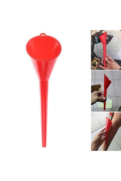 Choice Car Long Stem Funnel Gasoline Oil Fuel Filling Tools Anti-splash Plastic Funnel Motorcycle Refuel...