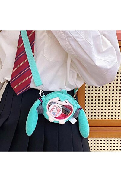 Choice Mini headphone bag Anime Hatsune Miku Bag Q Version Kawaii Figure Plush Bag Model Doll Plush Stuffed