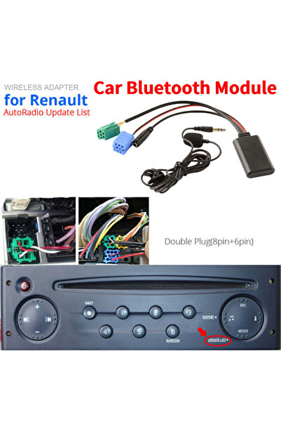 ALLOYSEED محول AUX لوحدة بلوتوث السيارة الجديدة مع ميكروفون ومحول موسيقى MP3 ...