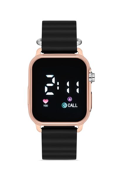 Aqua Di Polo 1987 Rose Gold unisex fekete szilikon digitális led karóra APWR 033304