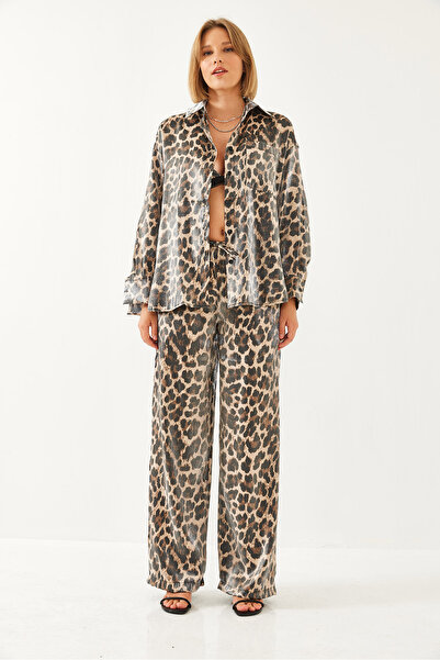 Bianco Lucci Women's Triple Patterned Satin Suit 36327 60251930