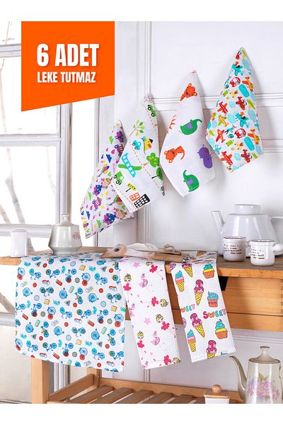 Vagonik Stain Resistant, Washable 30X50 cm 6 Pieces Feeding Cover