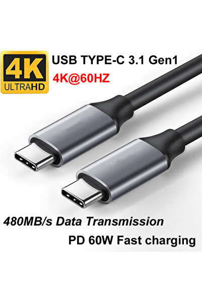 Choice 0.5M 0.5M/1M/1.5M USB 3.1 TYPE C Gen1 Data 4K 60@HZ HD Fast Charging PD 60W CABLE For Phone Macbook