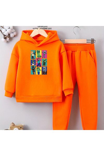 BENROMA Colorful Characters Printed Children's Tracksuit Set - Unisex Oversize Fit
