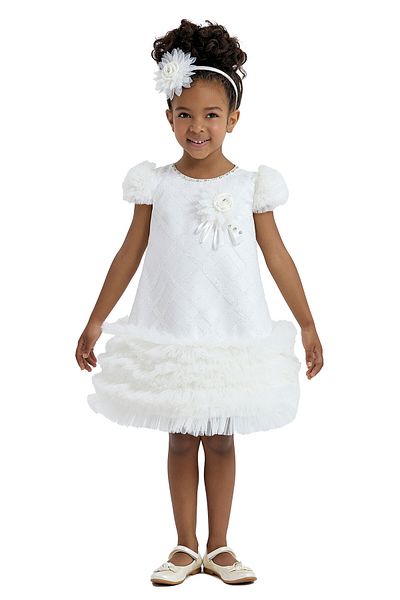 Pamina Girl's Party Dress Cream