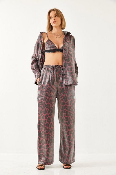 Bianco Lucci Women's Triple Patterned Satin Suit 36327 60251930
