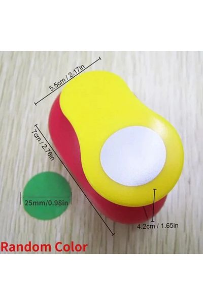 Choice 25MM -Color Random 8/16/25mm Random Color Circle Punch DIY Embossing Punches Scrapbooking Machine Pa