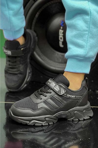 Preux Elastic Velcro Soft Flexible Light Breathable Unisex Mesh Kids Sneakers
