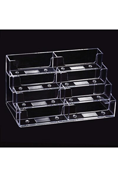 Choice حامل بطاقات عمل شفاف مكون من 8 خلايا، تصميم إبداعي شفاف، حافظة أعمال ذ...