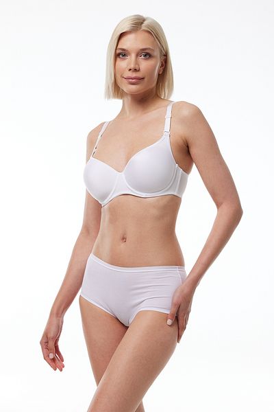 Malabadi Γυναικείο σουτιέν White Recovery Unfilled Underwire 814 - Μεγάλο Μέγεθος