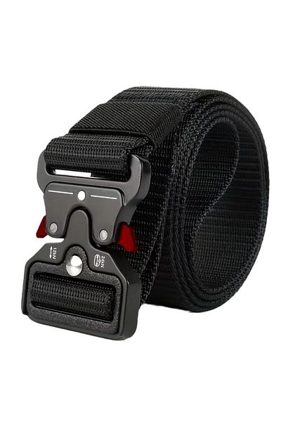 Black Red Cobra Tactical Belt Unisex Canvas Nylon Belt Outdoor All-match Camouflage Belt