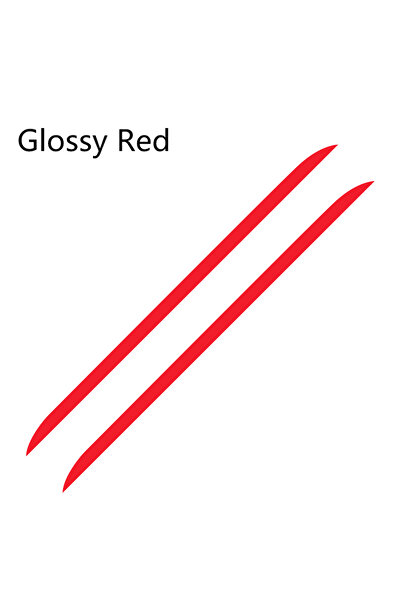 Choice ملصقات جانبية حمراء لامعة لأبواب السيارة، قطعتان، لسيارة كيا بيكانتو ج...