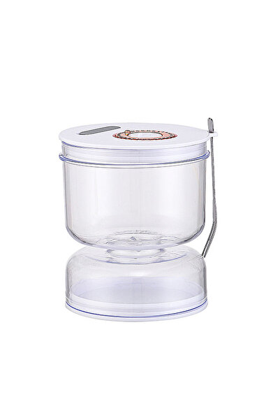 Choice White 800ml Pickle Jar with Strainer Flip Dry Wet Dispenser Pickle Oli...