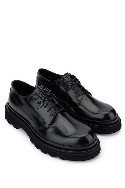 Tamer Tanca Fabi Men's Genuine Leather Black Classic Shoes