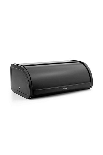 Brabantia Round Bread Box Black Steel Bread Basket