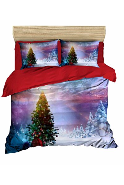 Fabeteks Christmas Pine Tree Digital Duvet Cover Set