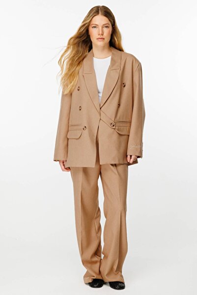 Hooopstore Premium Double Breasted Camel Blazer Jacket