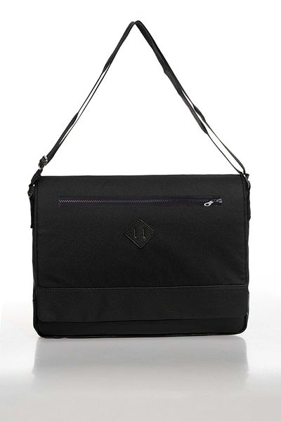 Bagorama Pıng Unisex Laptop 15 ιντσών, Crossbody και Shoulder Messenger Bag - Μαύρο