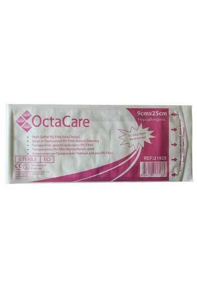 Octacare غطاء جرح شفاف مقاوم للماء من البولي يوريثان 9 سم × 25 سم قطعة واحدة