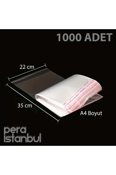 Pera İstanbul 100 Pieces 8X12 Candy Cookies - Self Adhesive Resealable Plastic Bag Bag
