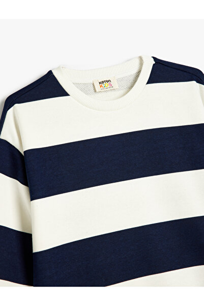 Koton Crew Neck Cotton Blend - Μακρυμάνικο Oversize Φούτερ