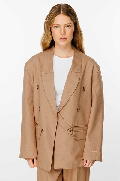 Hooopstore Jachetă premium Camel Blazer dublu