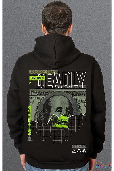 Bumeta Unisex Hoodie με Πόρτα - Φούτερ με θέμα Money And Gare