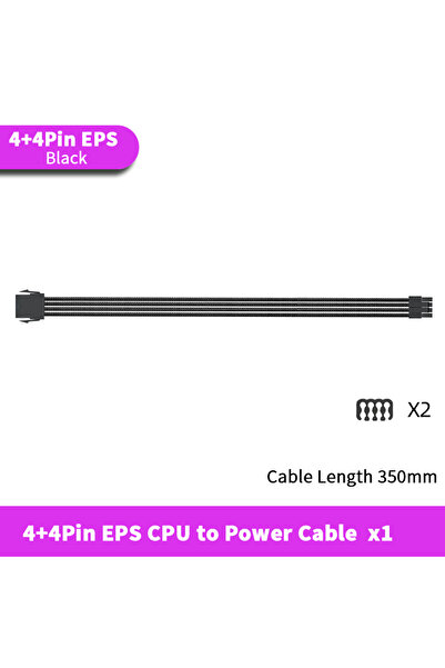 Choice 350mm CPU 4-4P BK TEUCER EPS ATX PCI-E Extension Cable 350mm 24PIN 4+4PIN 6+2PIN 8PIN PSU CPU GPU Mo