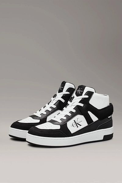 Calvin Klein Ck Jeans Basket Cupsole Mid ml Mix Γυναικείο μαύρο αθλητικό παπούτσια Yw0yw01578-0gm