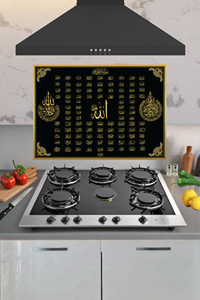 CONCEPT CAM Ocak Arkası Cam Koruyucu, Tezgah Ankastre Arkası Koruyucu, Isıya ...