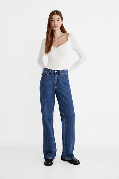 Stradivarius Bodysuit with sweetheart neckline