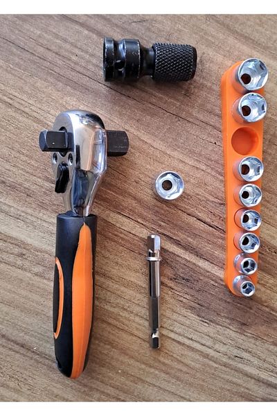 Depolife 12 Pieces Functional Socket Wrench Set - 1/2 and 3/4 Ratchet Sleeve with Nut Removal Adapter